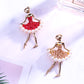 Rhinestone Pearl Dress Dancing Girl Brooches Women Dancer Sports Brooch Pins Gifts