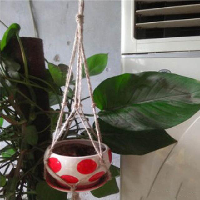 Hanging Pot Holder Rope Basket