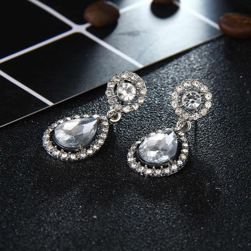 Water Drop Crystal Style Drop Dangle Earrings Women Jewelry Gift for Her Accessories