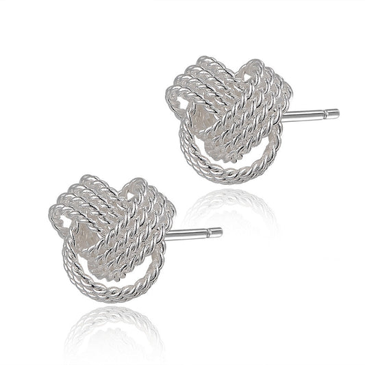 Rope Knot Stud Earrings Women Charm Stud Jewelry Birthday Holiday Gifts