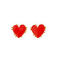 Red Heart Stud Earrings Fashion Jewelry for Girls Women Gift Accessories