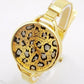 Fashionable Fine Steel Mesh Strap Gold Dial Watch