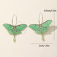Green Moth Earrings Dangling Drop Earring Women Girls Gifts Jewelry Accessories