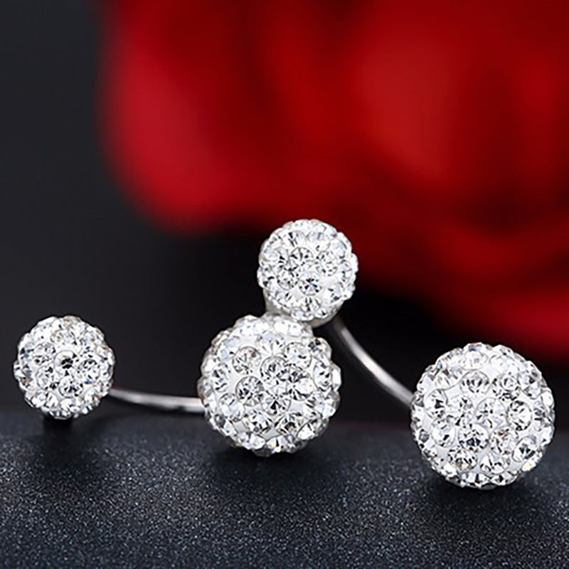 3d Ball Crystal Stud Earrings Women Jewelry Gift for Her Accessories