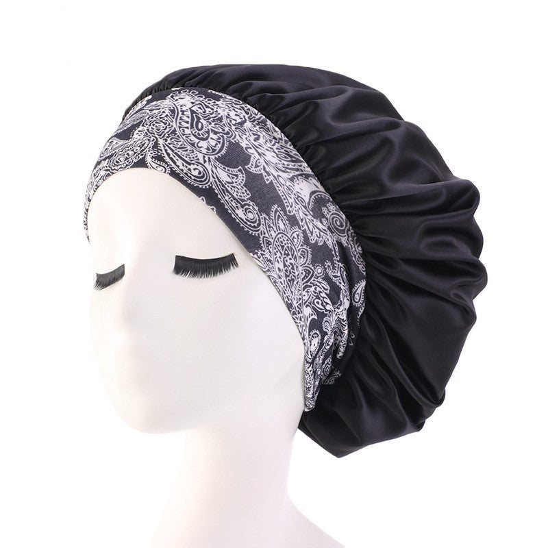 Wide brim hairband with nightcap