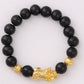 Obsidian 18K Gold Bracelet six brave words on hand and little Pearl transport gifts wholesale