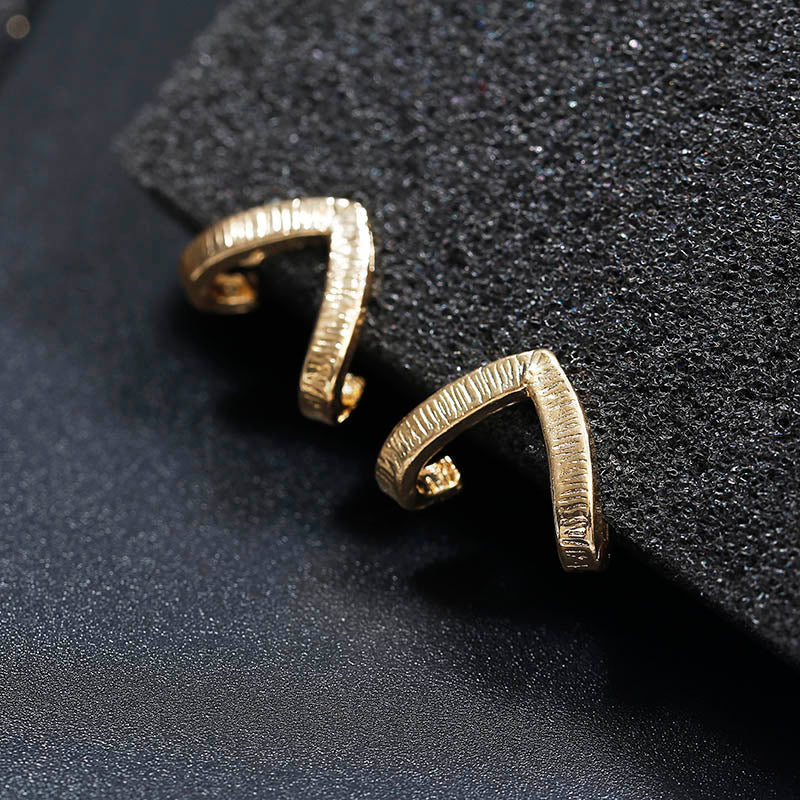 V-shaped Stud Earrings Women Jewelry Mom Gift Everyday Wear Earrings