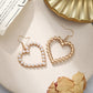 Imitation Pearl Heart Drop Ear Dangle Fashion Earrings for Women Party Jewelry