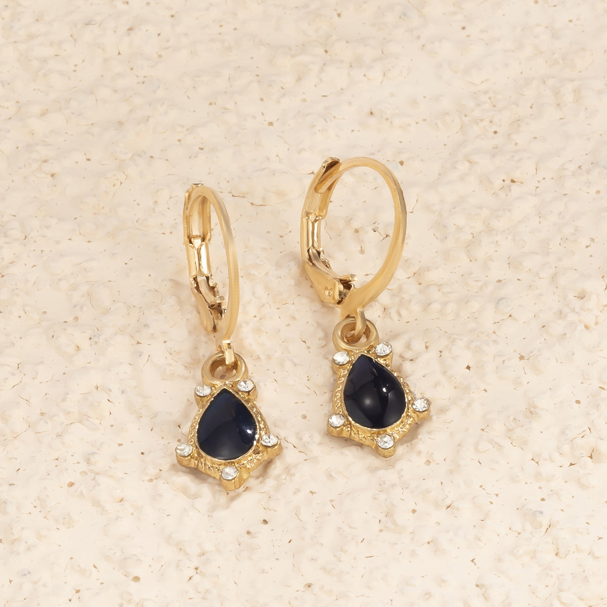 Black Teardrop Dangle Earring Exquisite Fashion Drop Earrings For Women