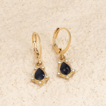 Black Teardrop Dangle Earring Exquisite Fashion Drop Earrings For Women