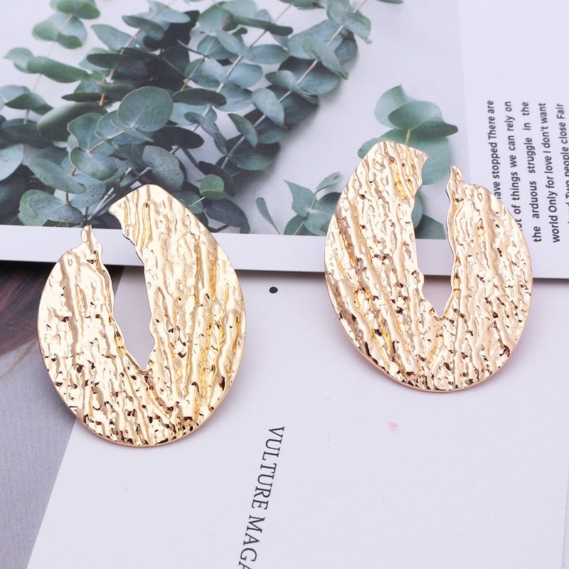 Textured Abstract Ear Drop Earrings Dangle Women Fashion Jewelry Gift for Her