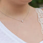 Fashion Tiny Initial Necklace Gold Silver Color Cut Letters Single Name Choker Necklace For Women Pendant
