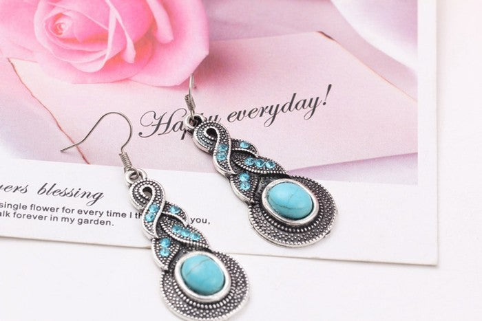 Turquoise Vintage Dangle Earrings Special Gift for Women Girl Fashion Jewelry