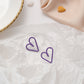 Purple Heart Stud Earrings Cute Dangle Earrings Women Jewelry Gift for Her