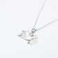 Peace Dove Pendant Gold Plated Necklace Female Micro Inlay