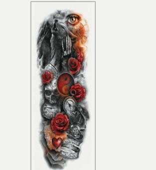 Waterproof full arm tattoo sticker