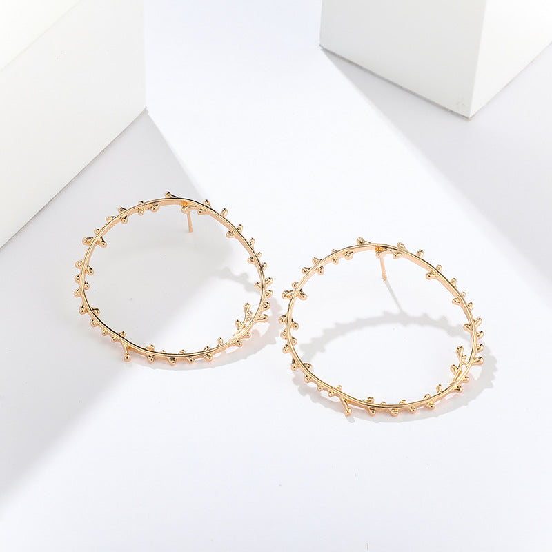 Branch Design Large Hoop Gift Earrings Dangle Women Fashion Jewelry Jewellery