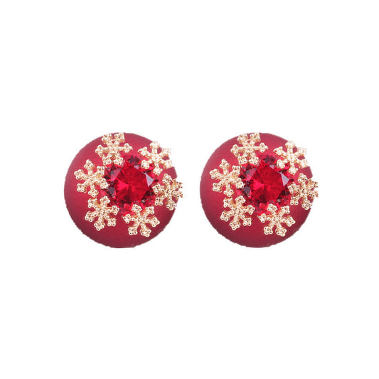 Red Ball Stud Earrings Women Jewelry Mom Gift Everyday Wear Earrings