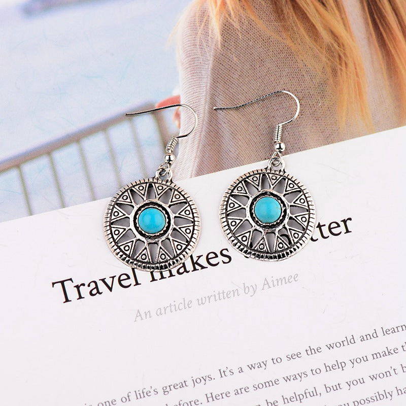 Vintage White Flower Dangle Earring Exquisite Fashion Drop Earrings For Women