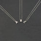 Fashion Tiny Initial Necklace Gold Silver Color Cut Letters Single Name Choker Necklace For Women Pendant