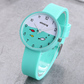 Children Watch For Girls Color Silicone Strap Fashion Quartz Wristwatch Fish Dial Cartoon Kids Clock