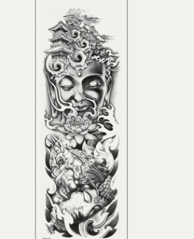 Waterproof full arm tattoo sticker