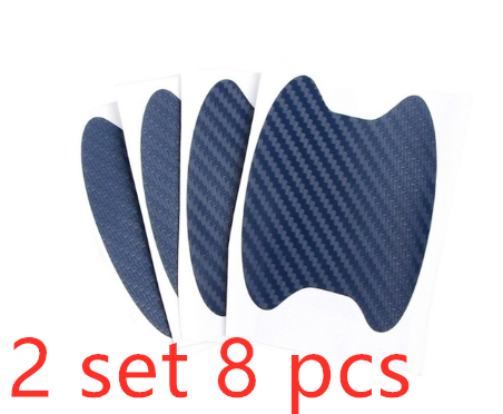 4pcs / set of door stickers carbon fiber scratch-resistant car handle stickers