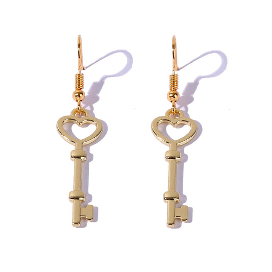 Key Pendant Jewelry Fashion Dangle Earrings for Girls Party Birthday Gift