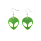 Green Alien Dangle Earrings Jewelry Accessories Girls Fashion Accessory