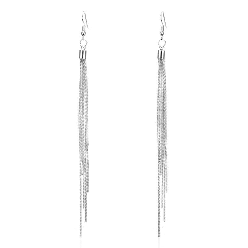 Layered Tassel Drop Ear Dangle Fashion Earrings for Women Party Jewelry Gift