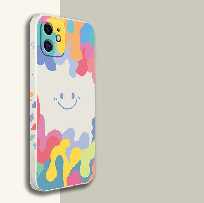 New Style Silicone Phone Case Rainbow Smiley