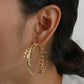 Leaf Hoop Earring Women Jewelry Mom Gift Everyday Wear Earrings
