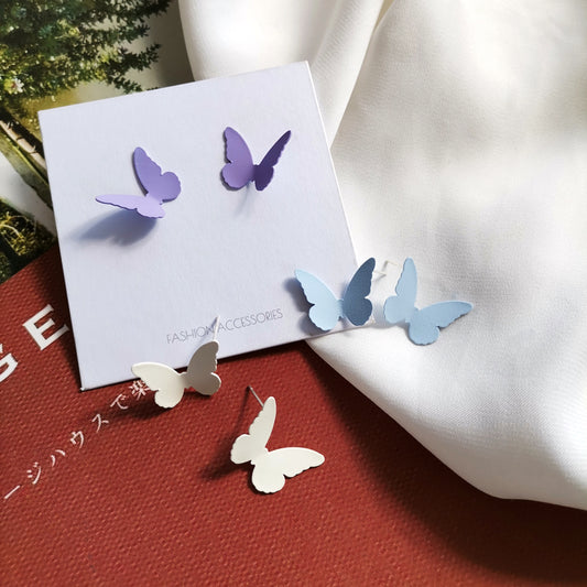 Fairy Butterfly Earrings Jewelry Metal Stud Earring Women Fashion Gift Accessory