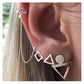 4pc Set Geometric Ear Cuff Stud Earrings for Women Girls Fashion Earrings