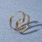 Leaf Vine Hoop Earring Women Jewelry Mom Gift Everyday Wear Earrings