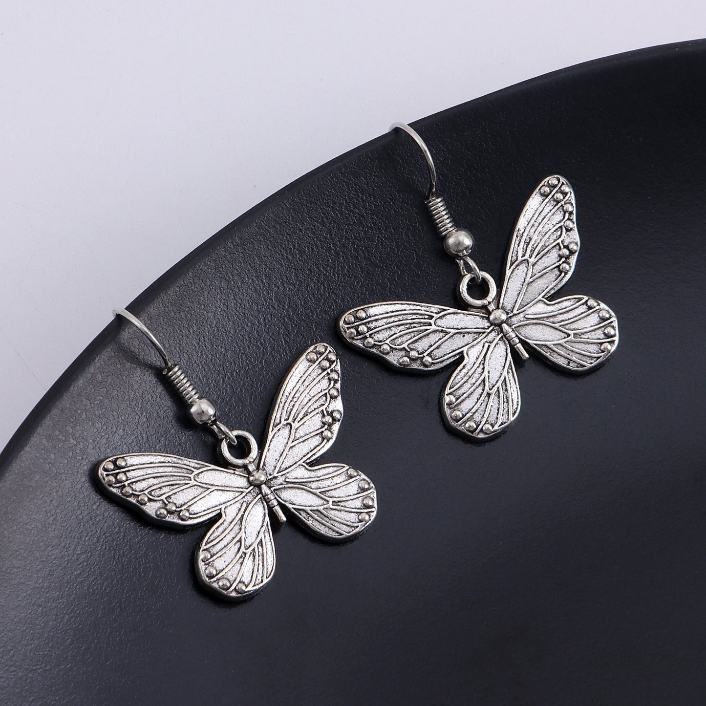 Textured Butterfly Dangle Earrings Special Gift for Women Girl Fashion Jewelry