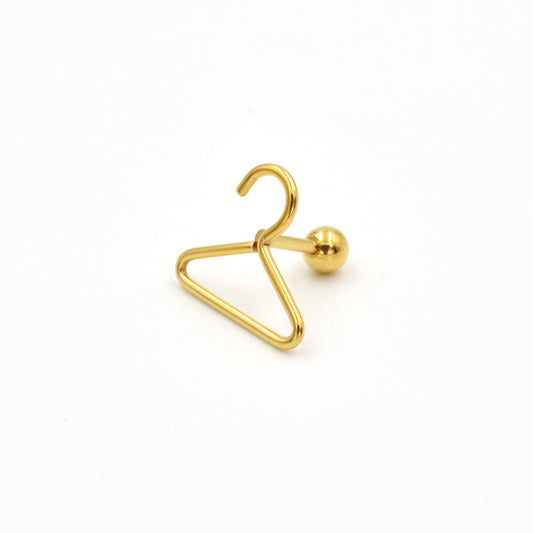 Stainless Steel Studs Hanger Shaped Body Piercing Hypoallergenic