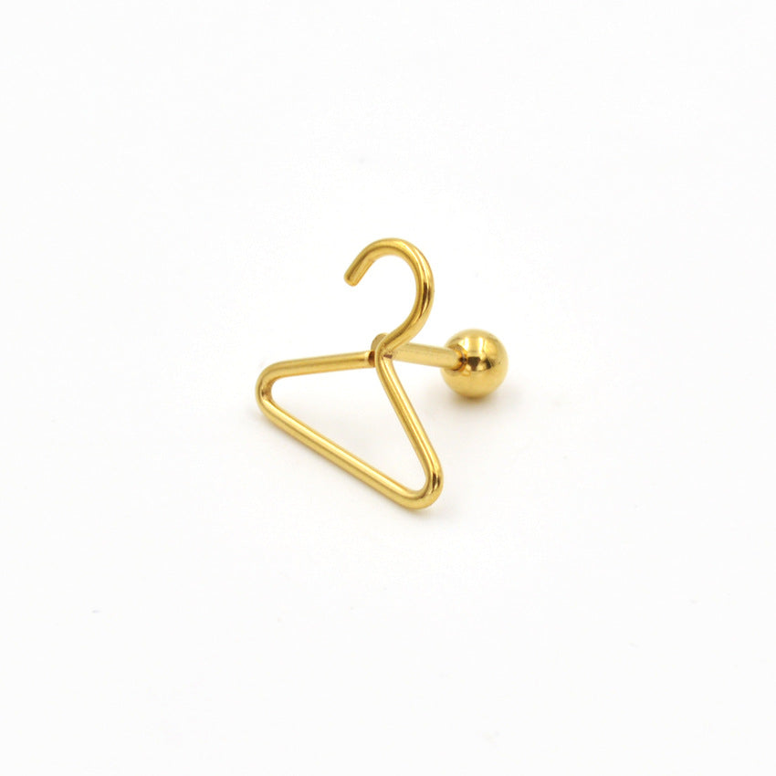 Stainless Steel Studs Hanger Shaped Body Piercing Hypoallergenic