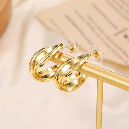 Retro Style Hoop Earrings Special Gift for Women Girl Fashion Jewelry