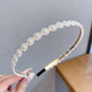 Sen Simple Pearl Thin Headband Hair Accessories Headband