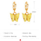 Yellow Butterfly Pendant Dangle Earrings Jewelry Accessories Girls Fashion Accessory