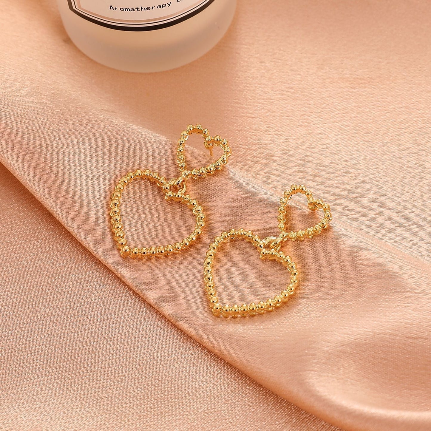 Heart Dots Style Dangle Earring Exquisite Fashion Drop Earrings For Women