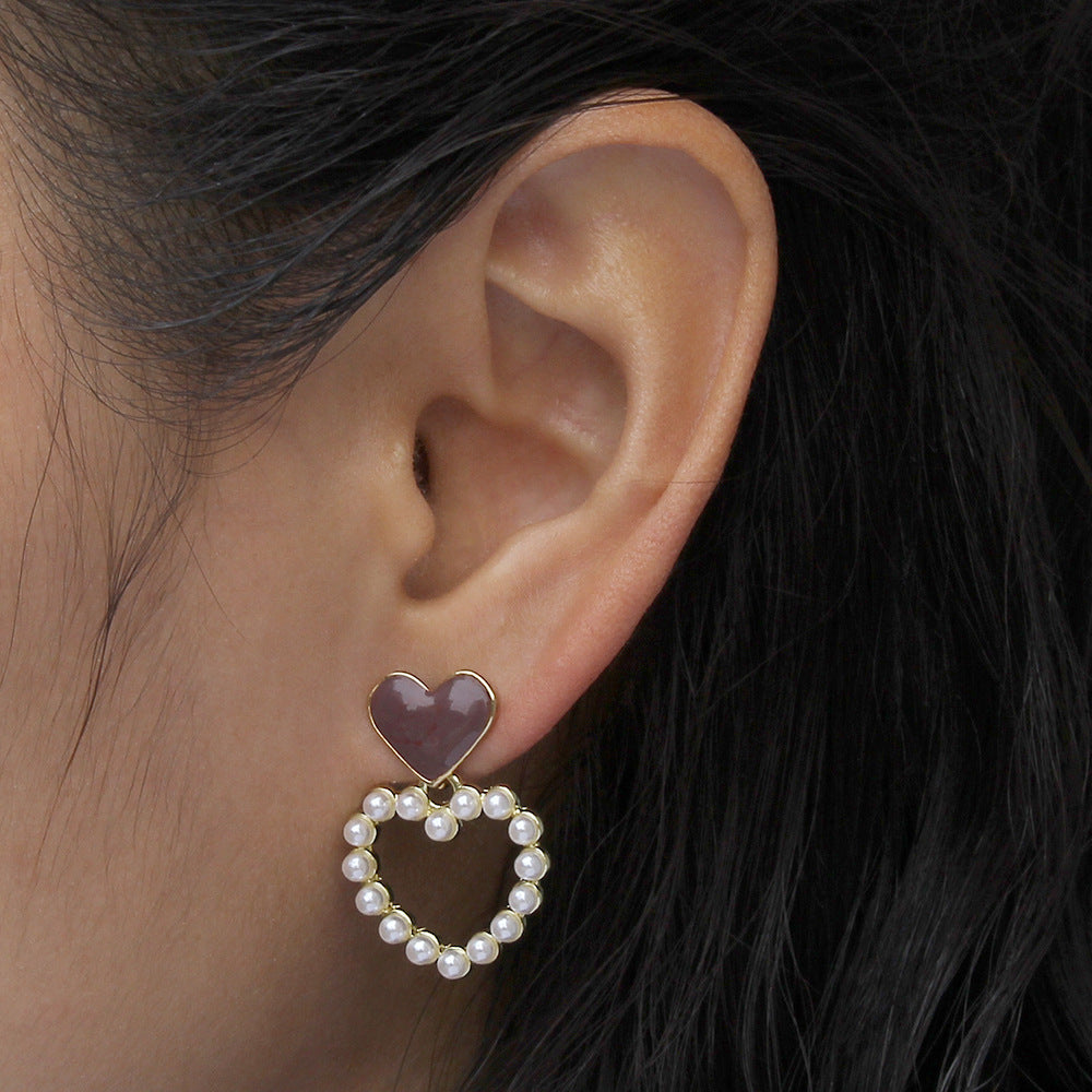 Heart-shaped Gift Earrings Dangle Women Fashion Jewelry Jewellery