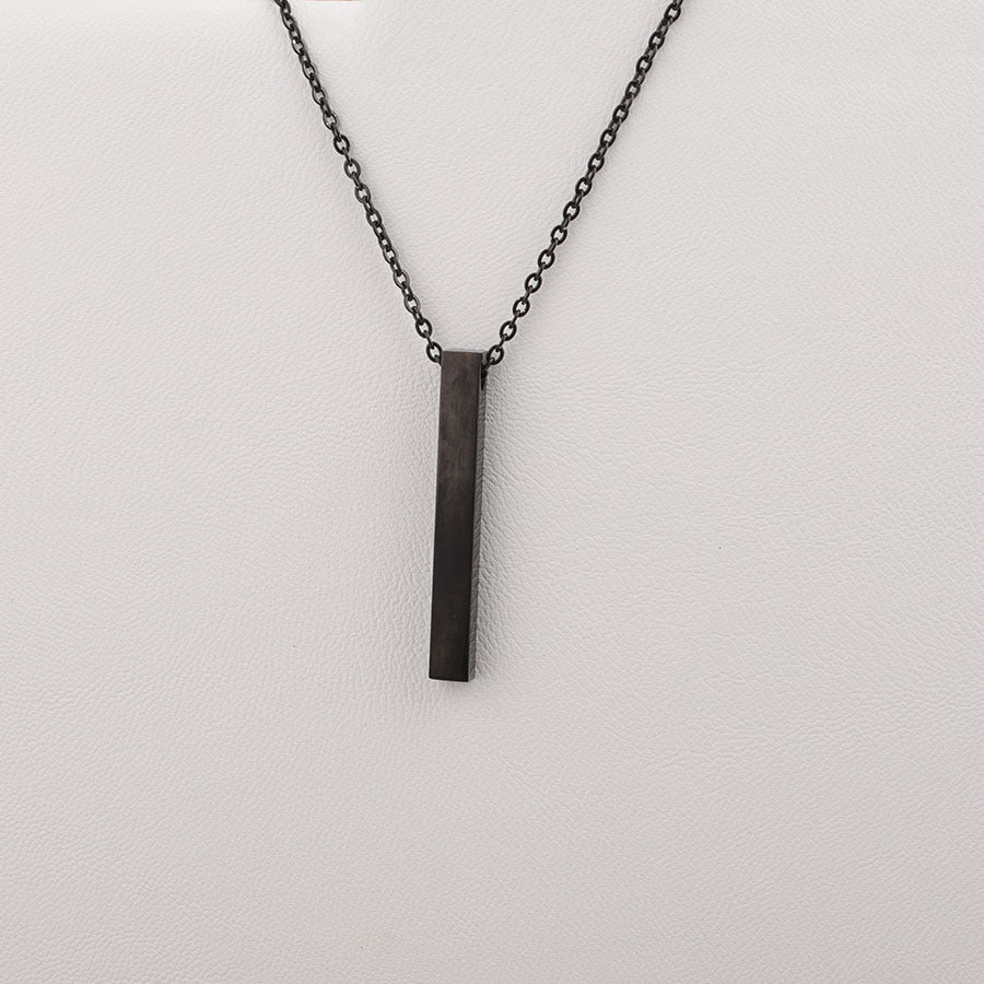 3D Engraved Bar Necklace