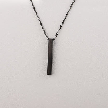 3D Engraved Bar Necklace