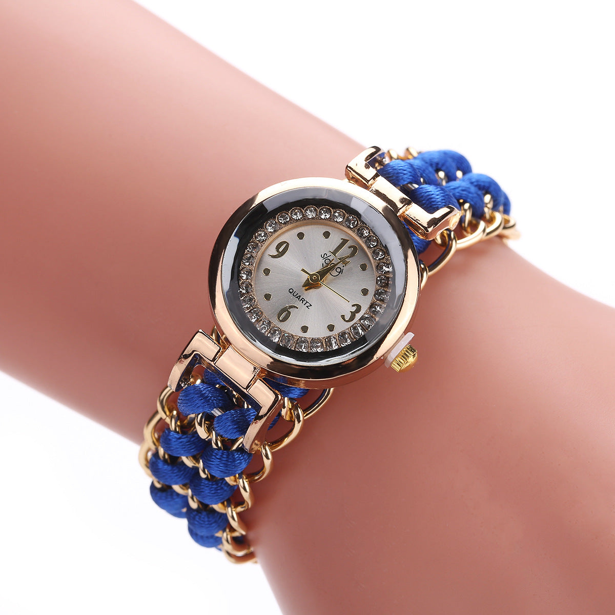 Fashion Leisure High Quality Woman Watch Women Knitting Rope Chain Winding Analog Quartz Movement Wrist Watch