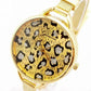 Fashionable Fine Steel Mesh Strap Gold Dial Watch