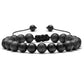 Tiger eye couple bracelets matte black agate beads bracelet