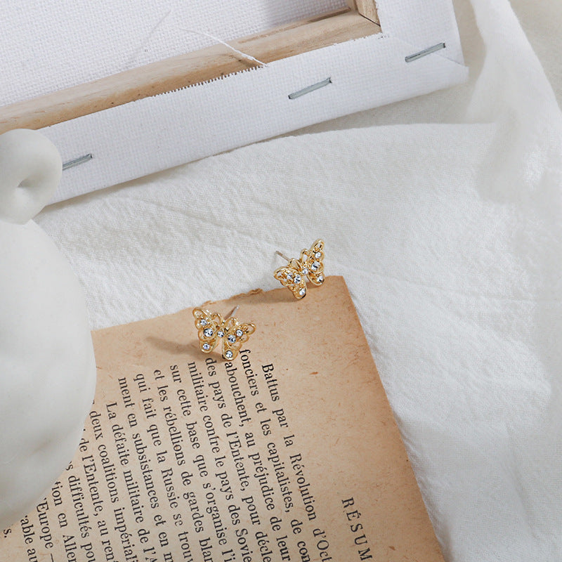 Rhinestone Butterfly Jewelry Stud Earrings Modern Fashion Women Earrings