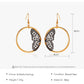 Butterfly Wings Circle Dangle Fashion Earrings for Women Stylish Party Jewelry Gift